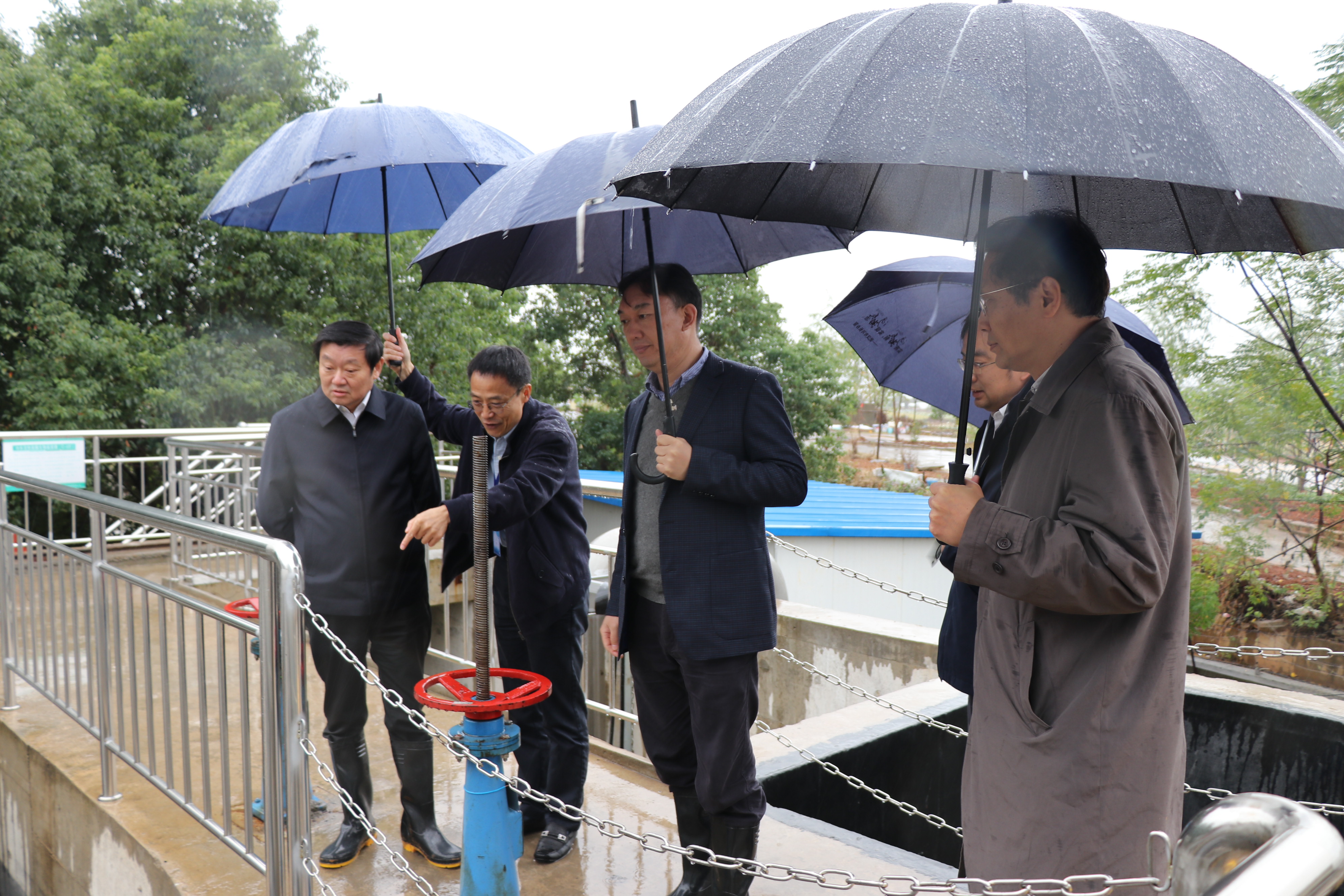 汪祥旺副市长（左一）调研澳门太阳集团2020网站汤逊湖项目.JPG